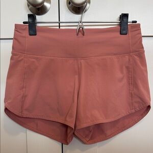 Lululemon speed up shorts: coral-ish / pink-ish